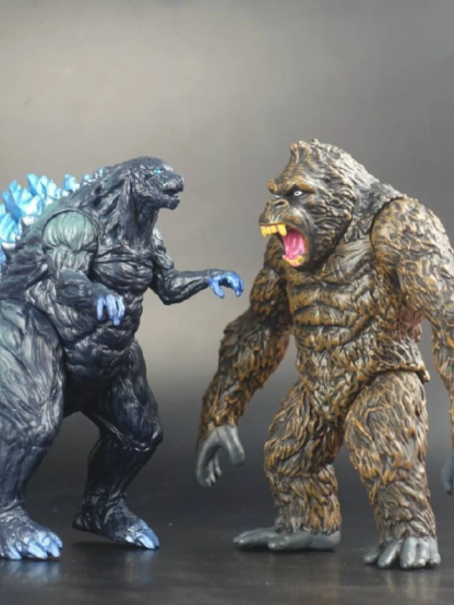 18CM Godzilla VS King Kong 3 Head Drago King Ghidorah Gorilla Godzilla Soft Glue Action Figure Collection Toy - Image 6