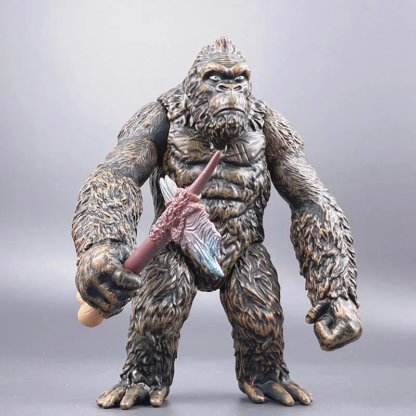 18CM Godzilla VS King Kong 3 Head Drago King Ghidorah Gorilla Godzilla Soft Glue Action Figure Collection Toy - Image 4