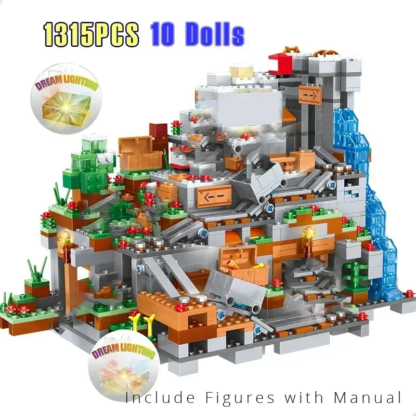 1315pcs The Village Special Edition Building Blocks With Steve Action Figures Compatible My World Set Toy 21138 - Image 2