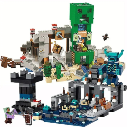 World The Creeper Mine Deep Dark Battle Building Blocks Bricks Toy