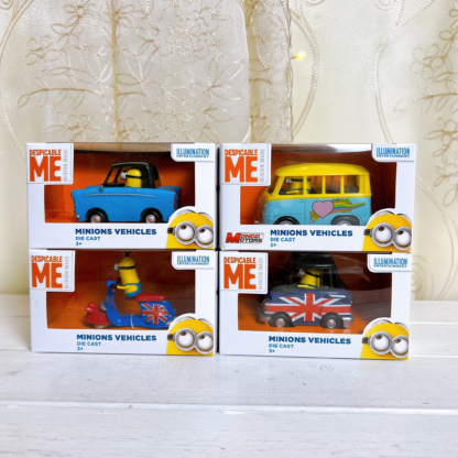 Despicable Mes Miniones Vehicles Gru Agnes Dave Stuart Action Figures Q Version Alloy Car Motorcycle Model Toys Children's Gifts