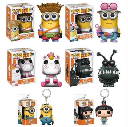 Funko Despicable Minions Me 3 Tourist Jerry Dave Unicorn Fluffy Kyle Agnes brinquedos Action Figure Collection toys for children