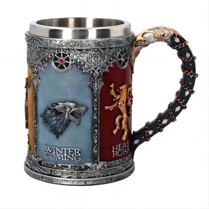 Medieval Dragon Skull Beer Mugs Stainless Steel Resin Viking Red Wine Goblet Medieval Wine Cups Coffeeware teaware - Image 6