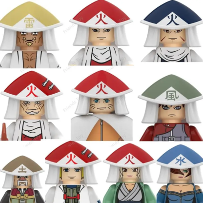 Naruto Sasuke Sakura Kakashi Obito Jiraiya Tsunade Anime Mini Man Blocks Figure - Image 2